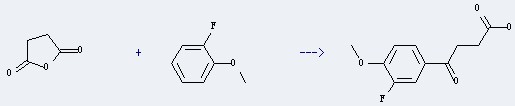 Benzenebutanoic acid,3-fluoro-4-methoxy-g-oxo- can be prepared by succinic acid anhydride and 1-fluoro-2-methoxy-benzene.